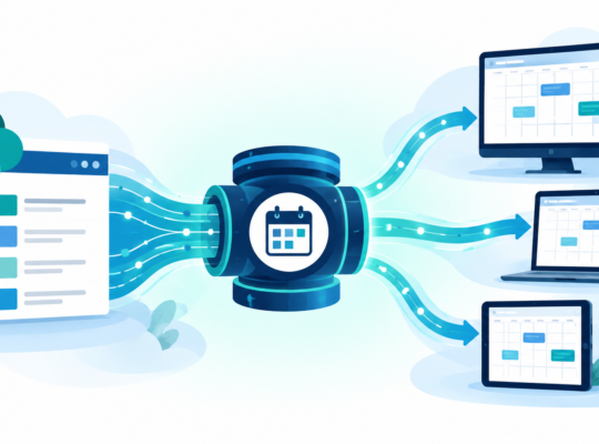 SharePoint calendar events synchronized across devices using an ICS calendar feed